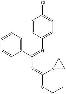 4-(1-Aziridinyl)-4-ethylthio-1-(4-chlorophenyl)-2-phenyl-1,3-diaza-1,3-butadiene