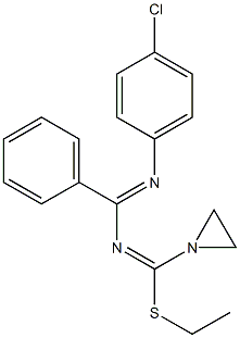  4-(1-Aziridinyl)-4-ethylthio-1-(4-chlorophenyl)-2-phenyl-1,3-diaza-1,3-butadiene