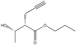 (2S,3S)-3-Hydroxy-2-(2-propynyl)butyric acid propyl ester,,结构式