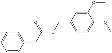 Phenylacetic acid (3,4-dimethoxybenzyl) ester Structure