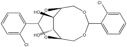 1-O,6-O:2-O,5-O-Bis(2-chlorobenzylidene)-L-glucitol,,结构式