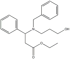 3-[Benzyl(3-hydroxypropyl)amino]-3-phenylpropionic acid ethyl ester Struktur