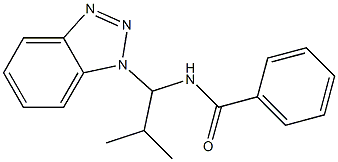 N-[1-(1H-ベンゾトリアゾール-1-イル)-2-メチルプロピル]ベンズアミド 化学構造式
