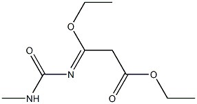 3-Ethoxy-3-[N-(N-methylcarbamoyl)imino]propionic acid ethyl ester Structure