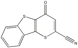 4-オキソ-4H-チオピラノ[3,2-b][1]ベンゾチオフェン-2-カルボニトリル 化学構造式