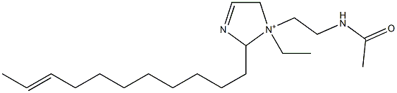 1-[2-(Acetylamino)ethyl]-1-ethyl-2-(9-undecenyl)-3-imidazoline-1-ium Struktur