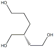 [R,(+)]-3-(ヒドロキシメチル)-1,6-ヘキサンジオール 化学構造式