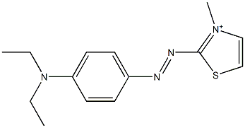 2-[[4-(Diethylamino)phenyl]azo]-3-methylthiazol-3-ium,,结构式