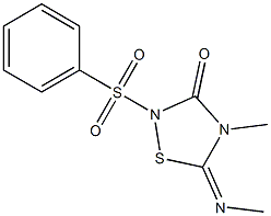 4-Methyl-2-(phenylsulfonyl)-5-(methylimino)-4,5-dihydro-1,2,4-thiadiazol-3(2H)-one