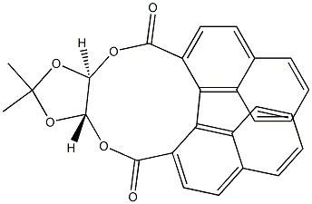 2,2'-[[(4S,5S)-2,2-Dimethyl-1,3-dioxolane-4,5-diyl]bis(oxycarbonyl)][1,1'-binaphthalene] 结构式