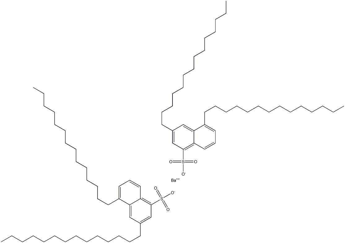 Bis(3,5-ditetradecyl-1-naphthalenesulfonic acid)barium salt 结构式