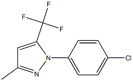 1-(4-Chlorophenyl)-3-methyl-5-trifluoromethyl-1H-pyrazole,,结构式