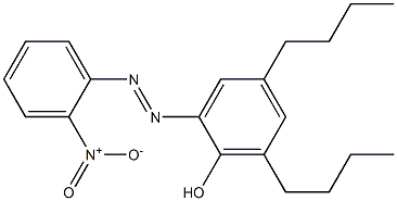 4,6-Dibutyl-2-(2-nitrophenylazo)phenol Structure