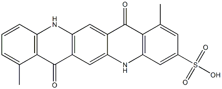 5,7,12,14-Tetrahydro-1,8-dimethyl-7,14-dioxoquino[2,3-b]acridine-3-sulfonic acid Structure