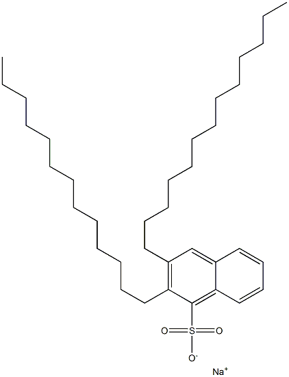 2,3-Ditridecyl-1-naphthalenesulfonic acid sodium salt Structure