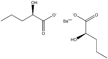 Bis[[R,(+)]-2-hydroxyvaleric acid] barium salt,,结构式