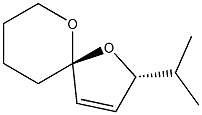 (2R,5R)-2-Isopropyl-1,10-dioxaspiro[4.5]dec-3-ene Structure