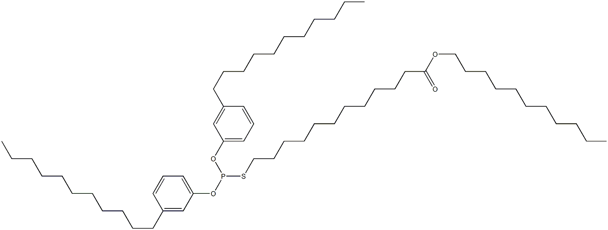 Thiophosphorous acid O,O-bis(3-undecylphenyl)S-(12-undecyloxy-12-oxododecyl) ester Structure