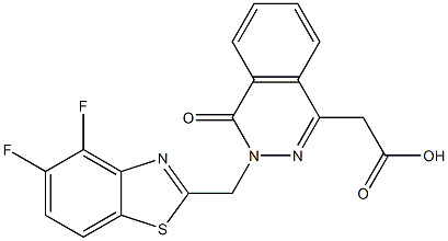 3-[(4,5-Difluoro-2-benzothiazolyl)methyl]-3,4-dihydro-4-oxophthalazine-1-acetic acid,,结构式