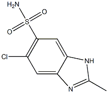 5-Chloro-2-methyl-6-sulfamyl-1H-benzimidazole,,结构式