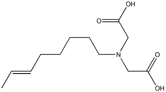 (6-Octenyl)iminodiacetic acid Structure