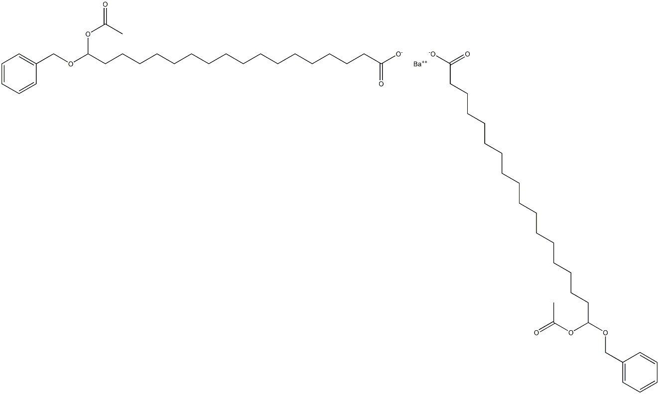 Bis(18-benzyloxy-18-acetyloxystearic acid)barium salt,,结构式