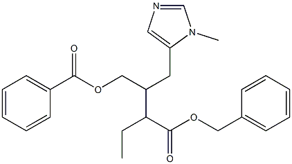 3-[(Benzoyloxy)methyl]-2-ethyl-4-(1-methyl-1H-imidazol-5-yl)butanoic acid benzyl ester|