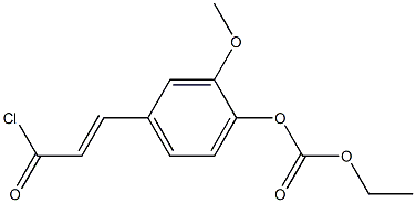 3-(4-Ethoxycarbonyloxy-3-methoxyphenyl)acryloyl chloride Structure