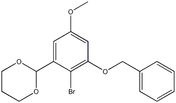 1-Bromo-2-(1,3-dioxan-2-yl)-4-methoxy-6-benzyloxybenzene Structure