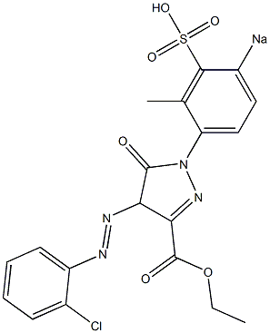 5-Oxo-4,5-dihydro-4-[(2-chlorophenyl)azo]-1-(2-methyl-4-sodiosulfophenyl)-1H-pyrazole-3-carboxylic acid ethyl ester