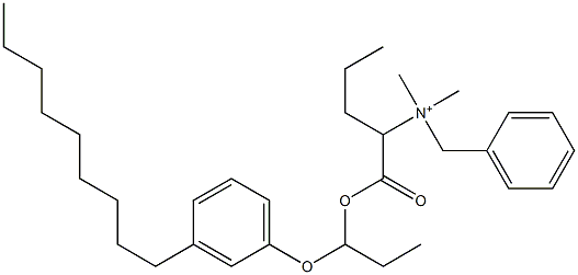 N,N-Dimethyl-N-benzyl-N-[1-[[1-(3-nonylphenyloxy)propyl]oxycarbonyl]butyl]aminium Structure