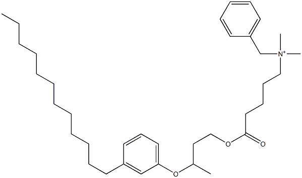 N,N-Dimethyl-N-benzyl-N-[4-[[3-(3-dodecylphenyloxy)butyl]oxycarbonyl]butyl]aminium,,结构式