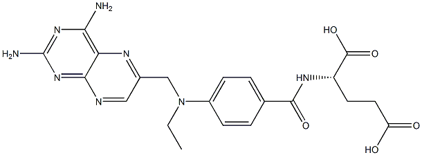 N-[4-[[(2,4-Diaminopteridin-6-yl)methyl]ethylamino]benzoyl]-L-glutamic acid 结构式