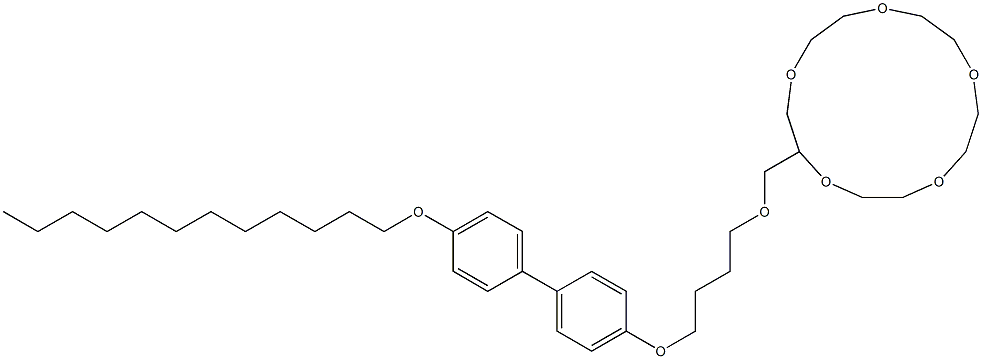 2-[4-[(4-Dodecyloxy-1,1'-biphenyl-4'-yl)oxy]butoxymethyl]-1,4,7,10,13-pentaoxacyclopentadecane Structure