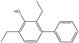 3-フェニル-2,6-ジエチルフェノール 化学構造式