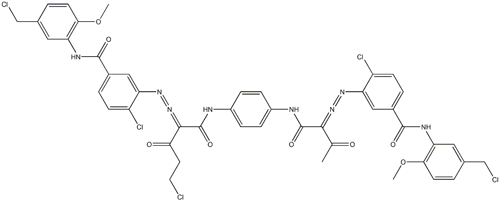  3,3'-[2-(Chloromethyl)-1,4-phenylenebis[iminocarbonyl(acetylmethylene)azo]]bis[N-[3-(chloromethyl)-6-methoxyphenyl]-4-chlorobenzamide]