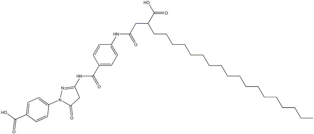 1-(4-Carboxyphenyl)-3-[4-(3-carboxy-1-oxohenicosylamino)benzoylamino]-2-pyrazolin-5-one 结构式