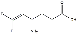 4-Amino-6,6-difluoro-5-hexenoic acid,,结构式