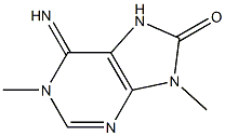 6-イミノ-1,9-ジメチル-1,6-ジヒドロ-7H-プリン-8(9H)-オン 化学構造式