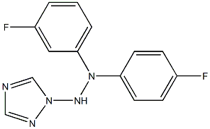 1-(1H-1,2,4-Triazol-1-yl)-2-[4-fluorophenyl]-2-(3-fluorophenyl)hydrazine,,结构式