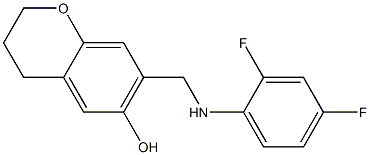 3,4-Dihydro-7-(2,4-difluorophenylaminomethyl)-2H-1-benzopyran-6-ol Structure