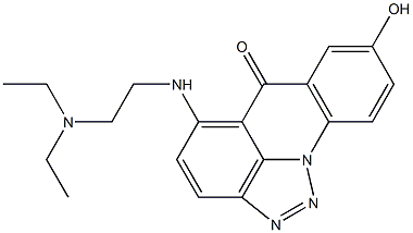 5-[2-Diethylaminoethylamino]-8-hydroxy-6H-[1,2,3]triazolo[4,5,1-de]acridin-6-one,,结构式