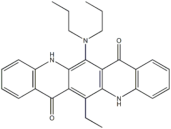 6-(Dipropylamino)-13-ethyl-5,12-dihydroquino[2,3-b]acridine-7,14-dione Structure