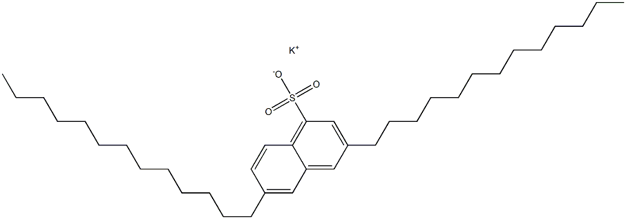 3,6-Ditridecyl-1-naphthalenesulfonic acid potassium salt Struktur