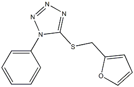 5-(Furfurylthio)-1-phenyl-1H-tetrazole Struktur