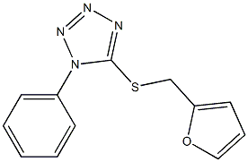 5-(Furfurylthio)-1-phenyl-1H-tetrazole Structure