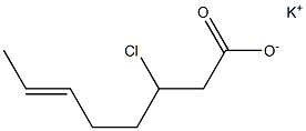 3-クロロ-6-オクテン酸カリウム 化学構造式