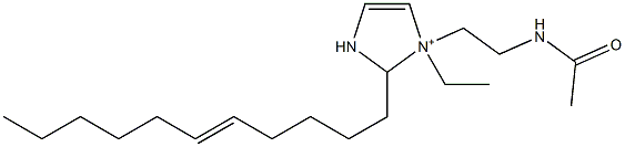 1-[2-(Acetylamino)ethyl]-1-ethyl-2-(5-undecenyl)-4-imidazoline-1-ium Struktur