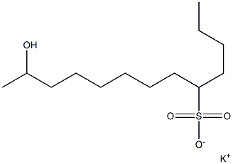 12-Hydroxytridecane-5-sulfonic acid potassium salt,,结构式