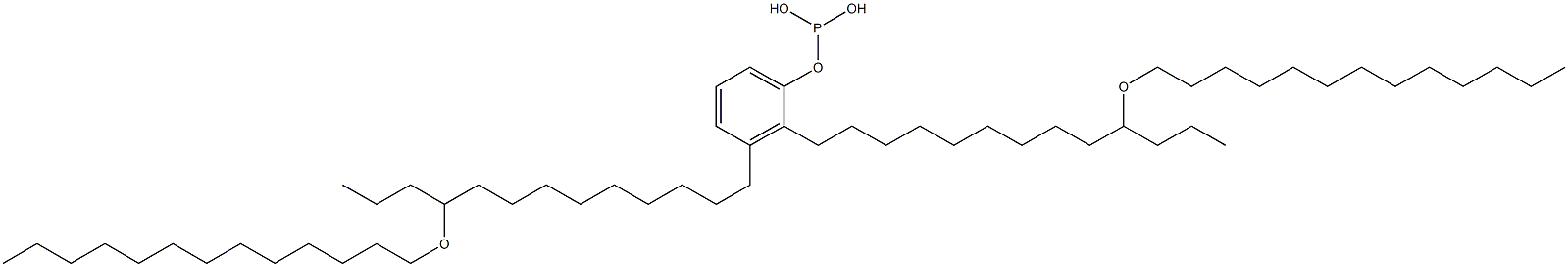 Phosphorous acid bis[10-(tridecyloxy)tridecyl]phenyl ester Structure